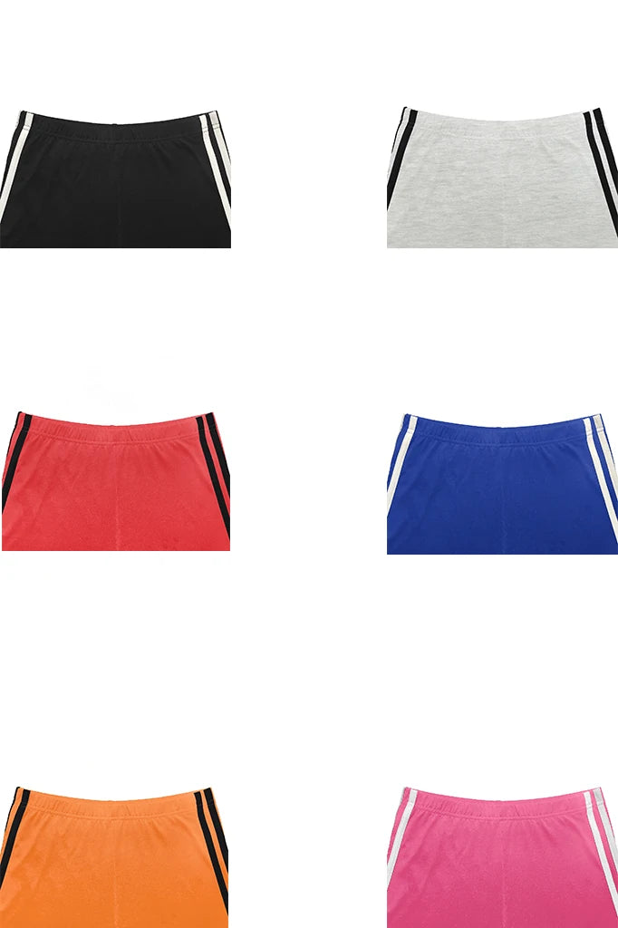 Side-Stripe Short-Sleeve Top & Pants Set