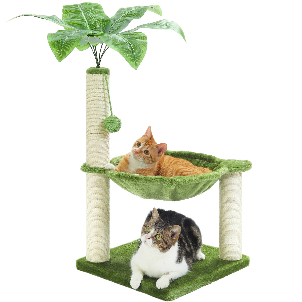 Cactus Cat Tree Small Cat Tower with Spacious Condo,Cozy Hammock,Dangling Ball,Scratching Post Cat Accessories for Indoor Cats Whispering Desires Shoppe