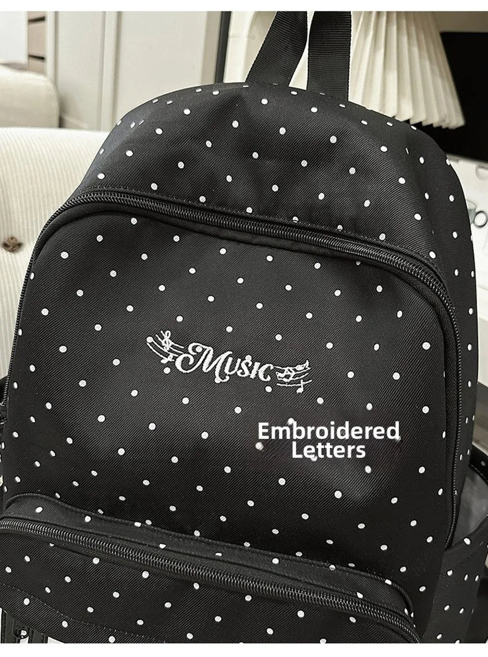 Piano-Key Print Lightweight Backpack