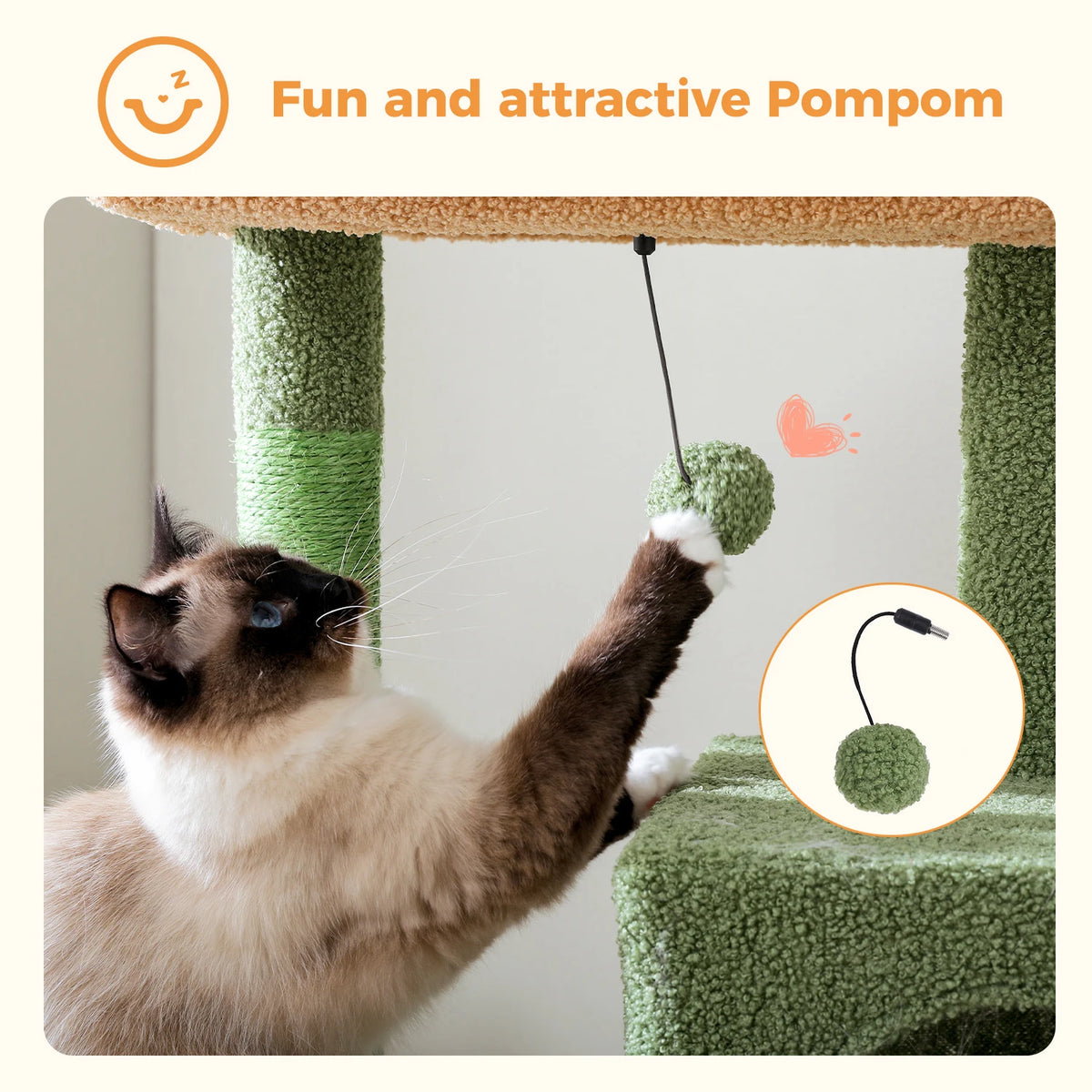 113cm Five-Level Cat Tree with Hammock & Condo