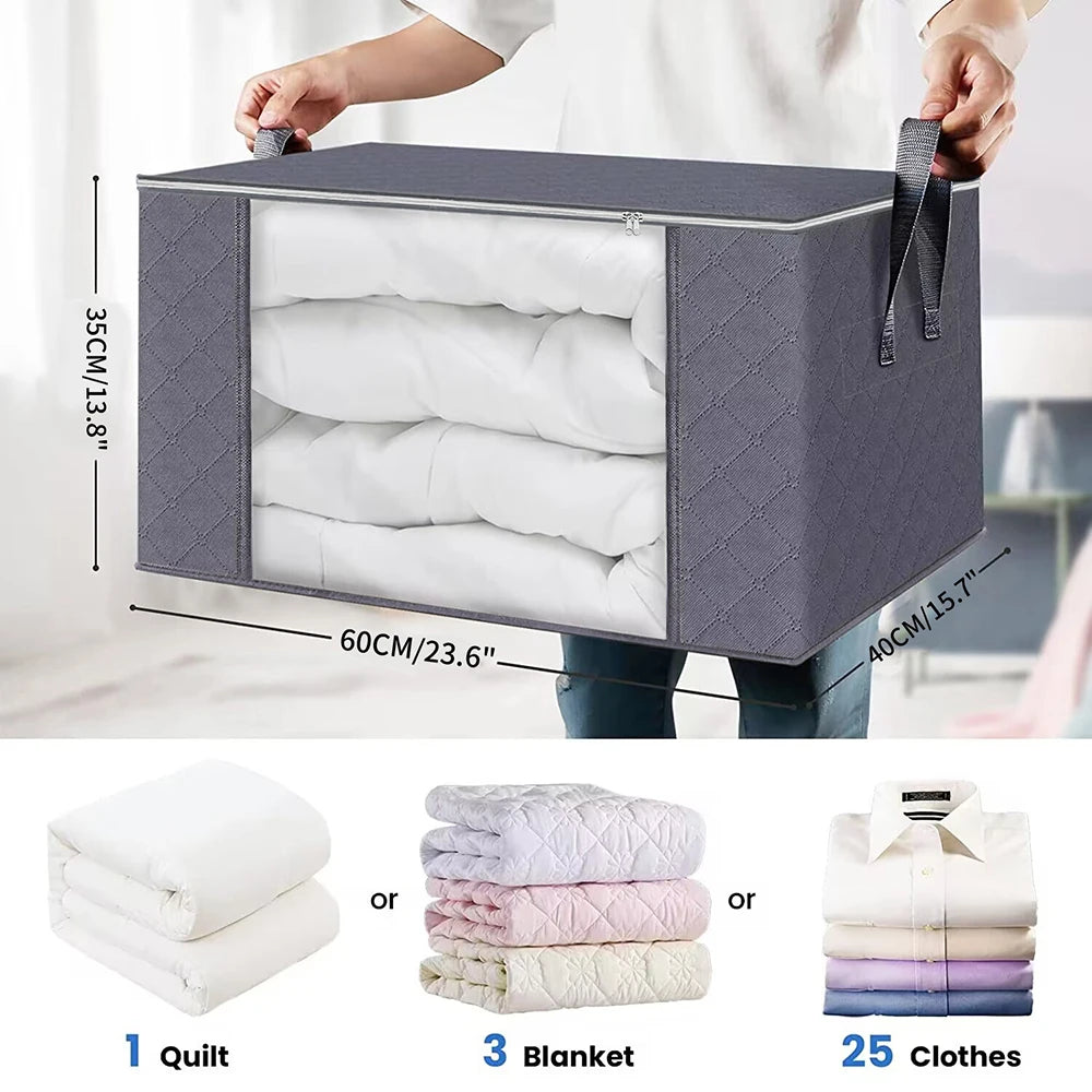Foldable Clothing & Blanket Storage Bag – 60 × 45 × 35 cm