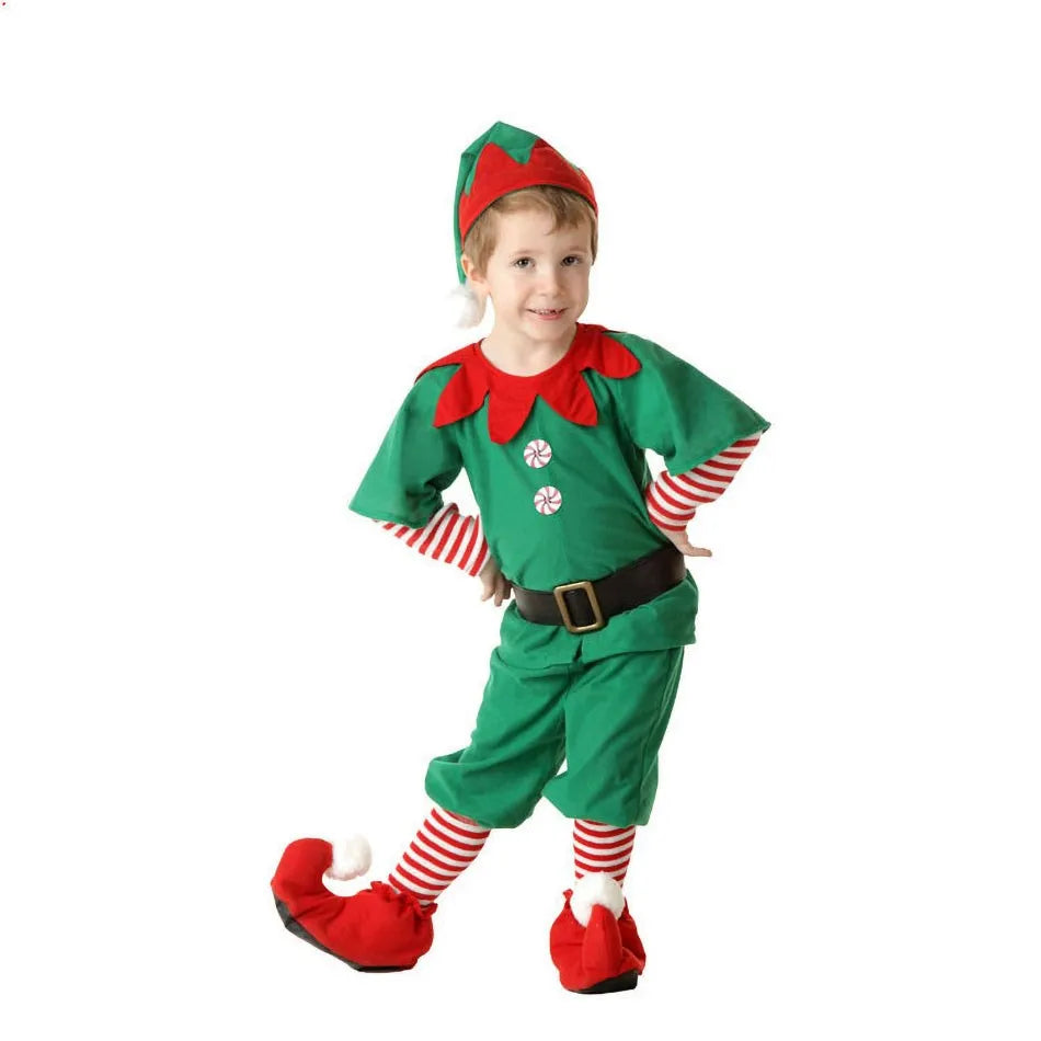 Kids Adult Christmas Clothing Set Kids Tops Pants Hat Belt Children Xmas Clothes Baby Boy Girl Birthday Outfit Elves Costume Whispering Desires Shoppe
