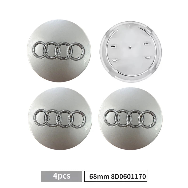 Wheel Center Caps – Set of 4, 60–69 mm Options