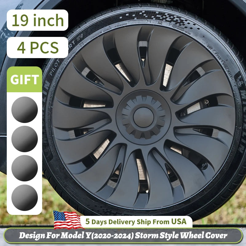MOTENIO 19-Inch Wheel Covers for Model Y – Set of 4
