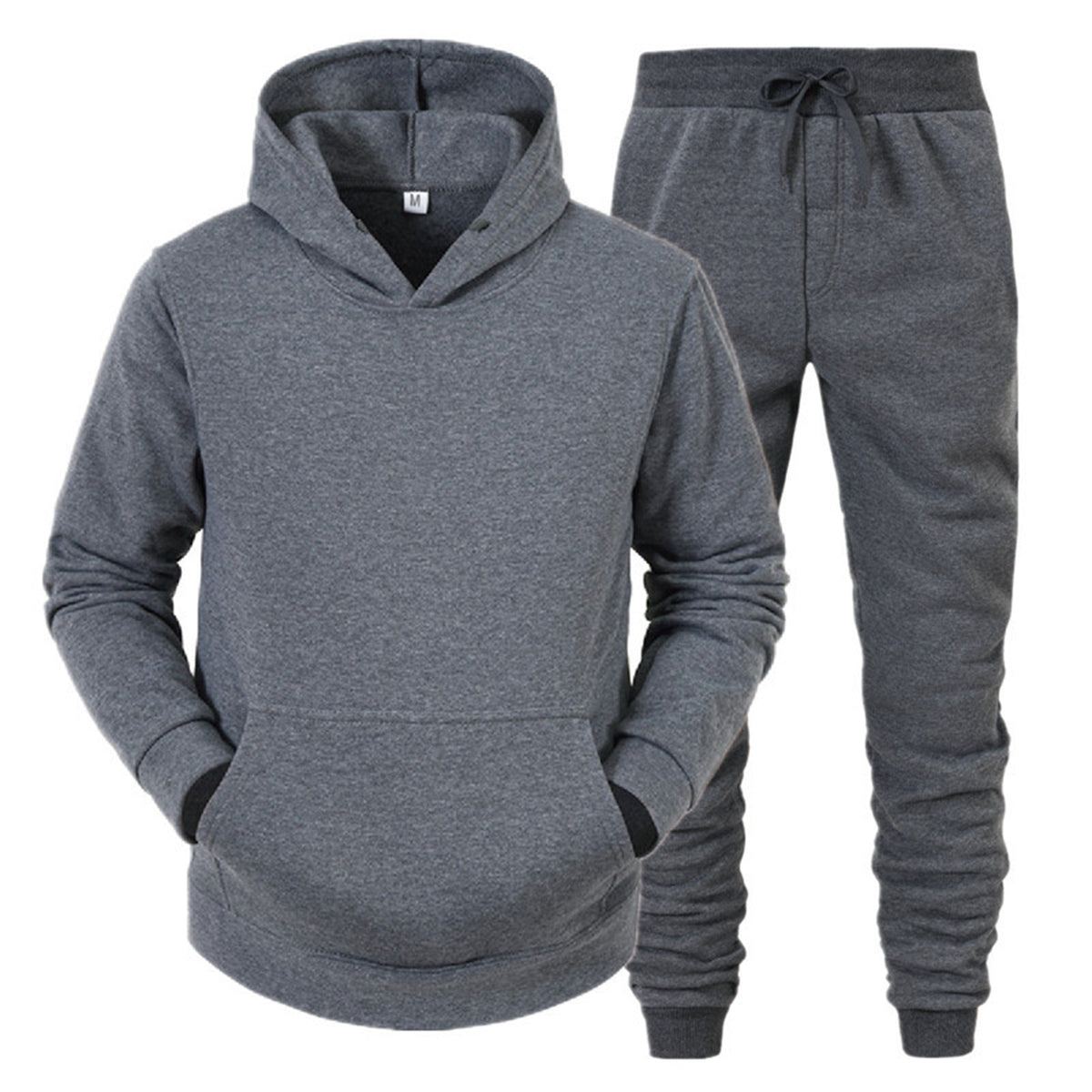 Men's Solid-Color Sweatshirt & Jogger Set