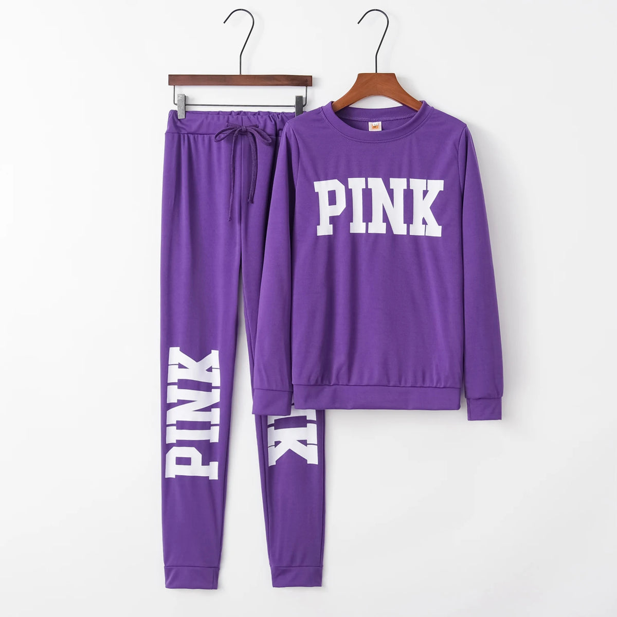 Women's Letter-Print Two-Piece Active-Casual Outfit