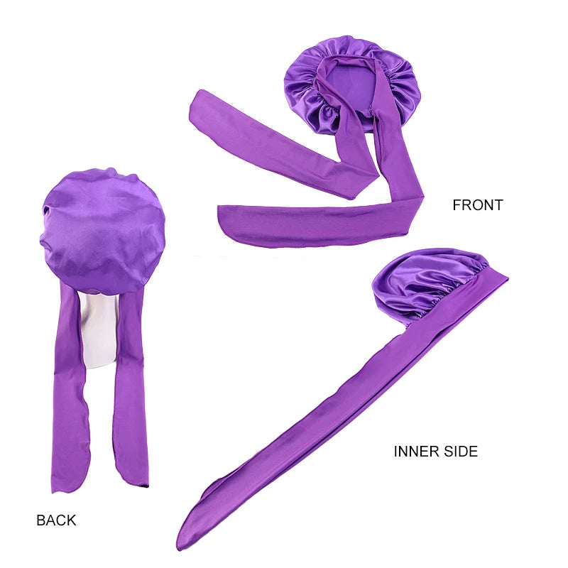 Women's Wide-Band Satin-Look Sleep Bonnet