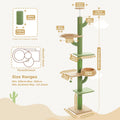Cactus Cat Tree Floor to Ceiling Cat Tower with Sisal Scratching Post,Comfortable Hammock for Multi-Cat Homes,Cat Accessories Whispering Desires Shoppe