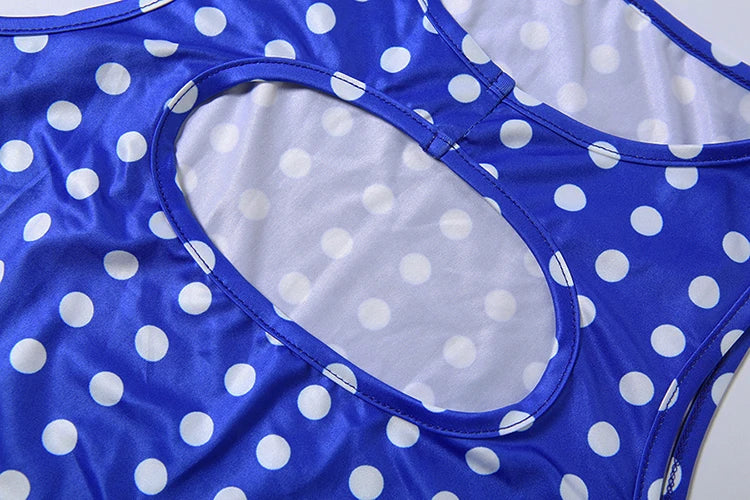 Women's Polka-Dot Crop Top and Shorts Set