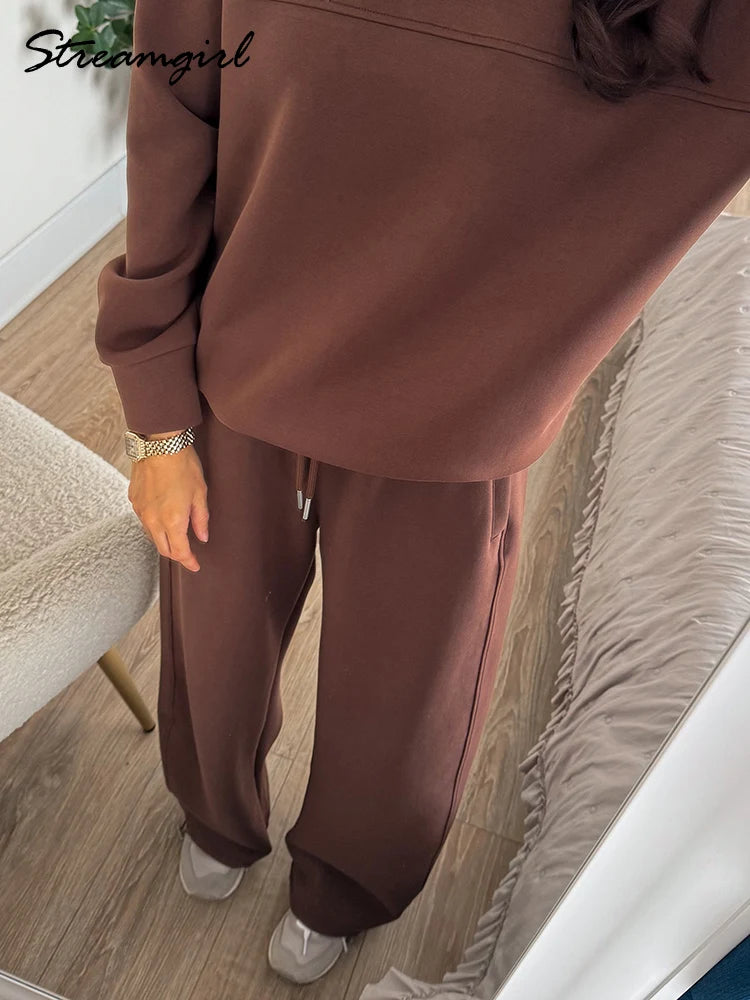 Women's Crewneck Sweatshirt and Pants Set