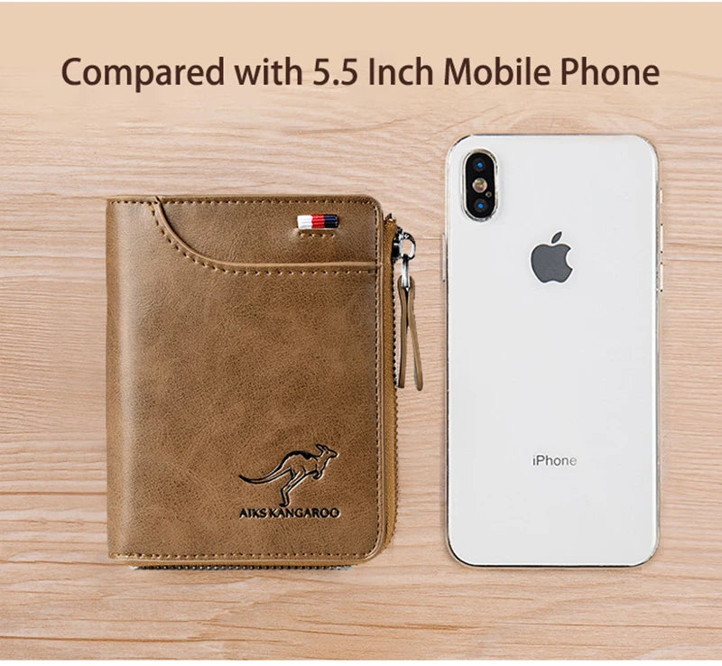 Men's Zipper Wallet & Card Holder