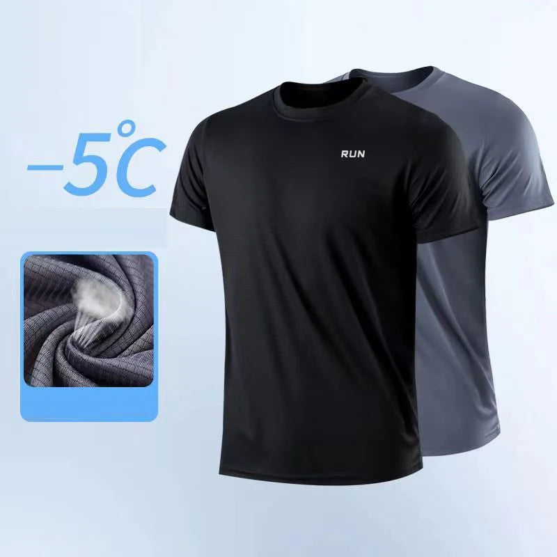 Men's Quick-Dry Short-Sleeve Athletic T-Shirt