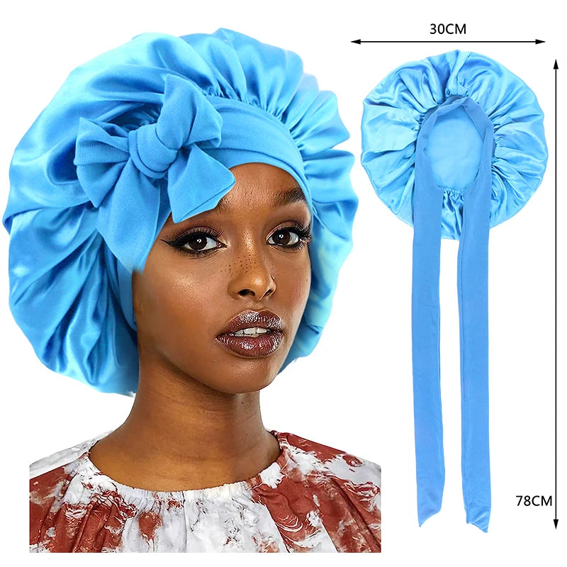 Women's Wide-Band Satin-Look Sleep Bonnet