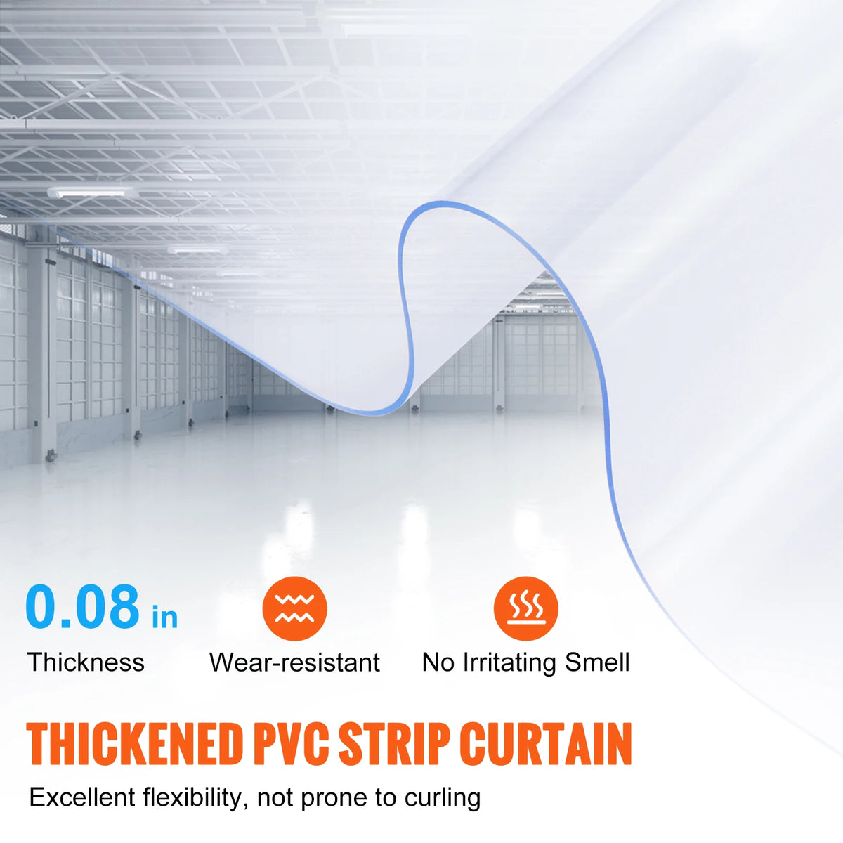 SucceBuy Clear PVC Strip Curtain Roll