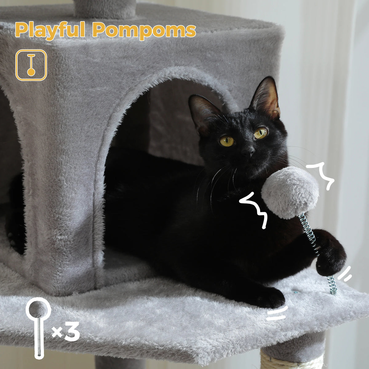162cm Cat Tree with Sisal Posts & Hammock