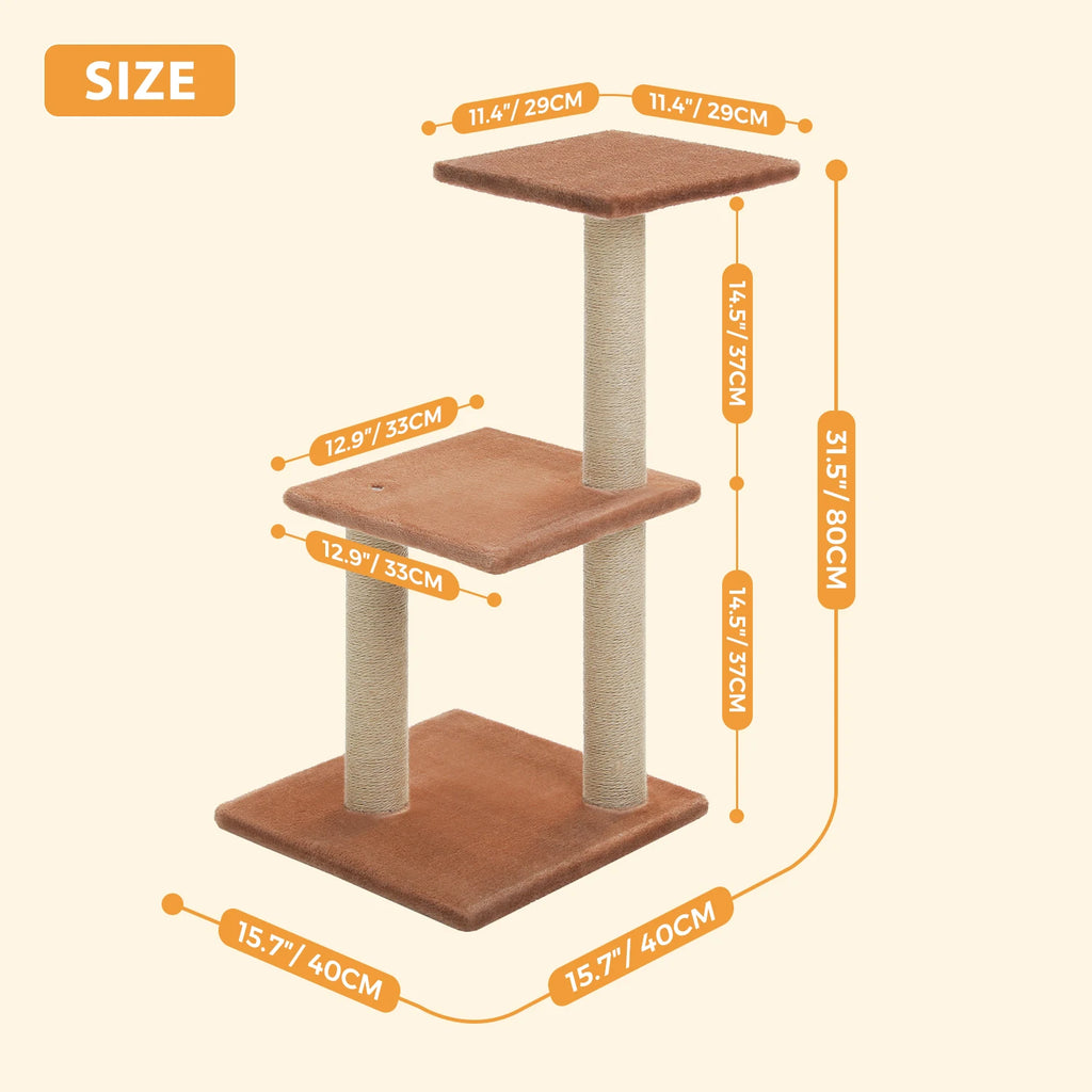 Compact Cat Tree with Removable Perch & Hammock