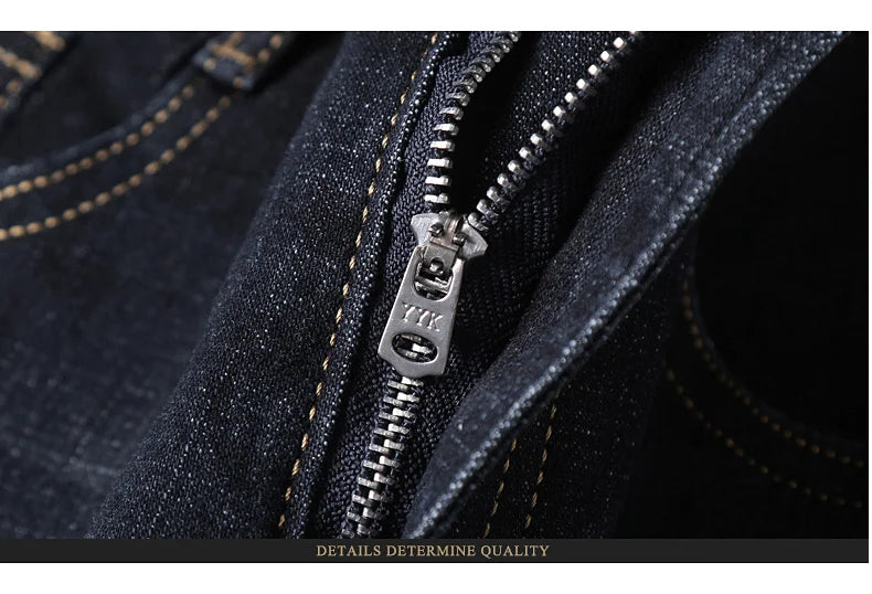 Men's Slim Straight-Leg Black Jeans