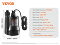 SucceBuy 1/3 HP 2450 GPH Submersible Utility Pump