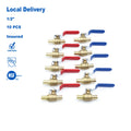 KING SMART 1/2" Full Port PEX Ball Valve, 10-Pack