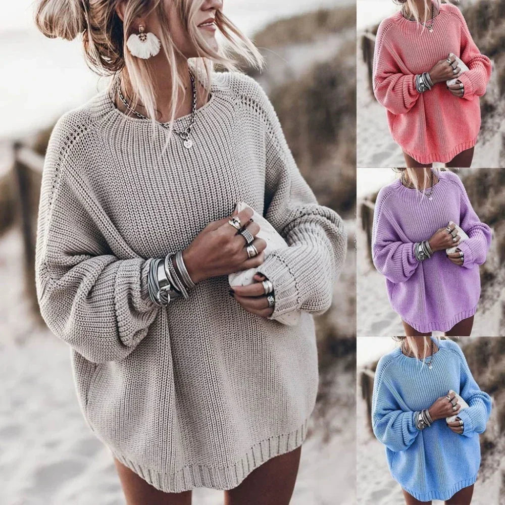 2026 New Winter Knitwear Women's Batwing Sleeve Knitted Pullover Solid Casual Loose Sweaters Ladies O-Neck Basic Pullover Jumper Whispering Desires Shoppe