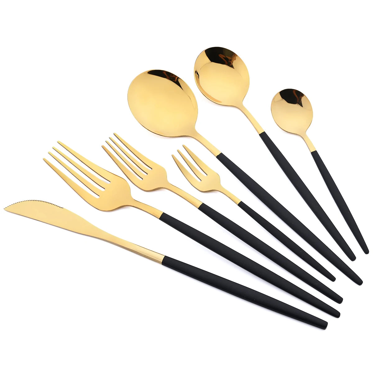 JAOER Stainless Steel Flatware — 48 Pieces