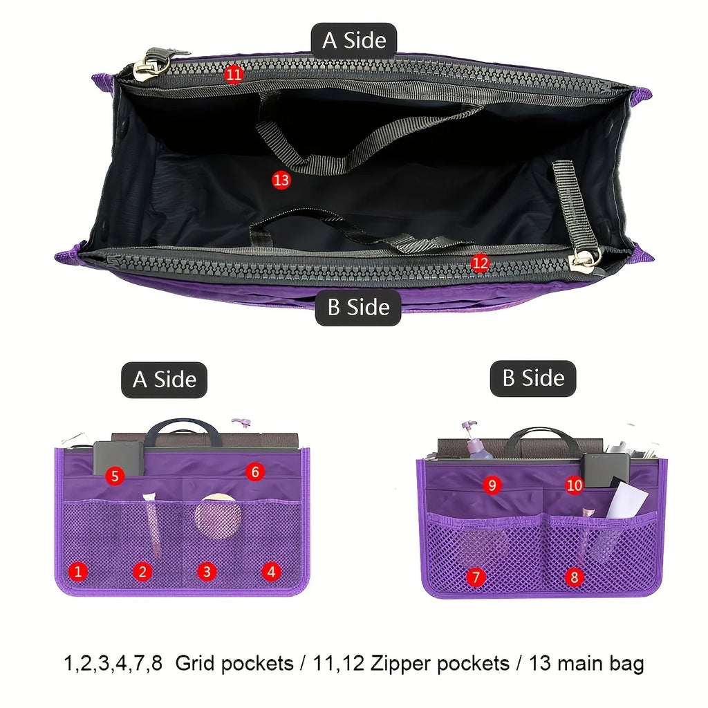 Foldable Double-Zip Toiletry Organizer