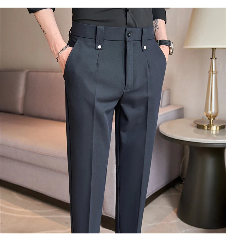 Men's Smart-Casual Stretch Dress Pants