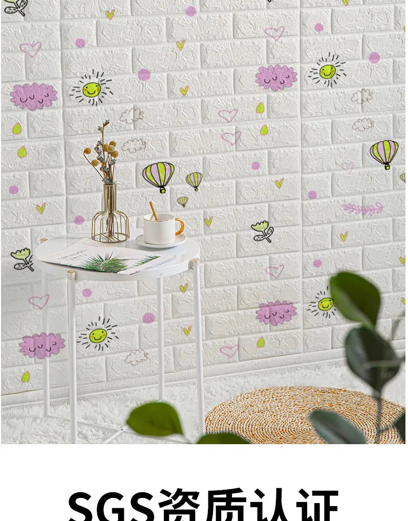 3D Self-Adhesive Foam Brick Wall Panels