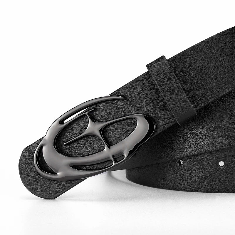 Men's Smooth-Buckle PU Belt