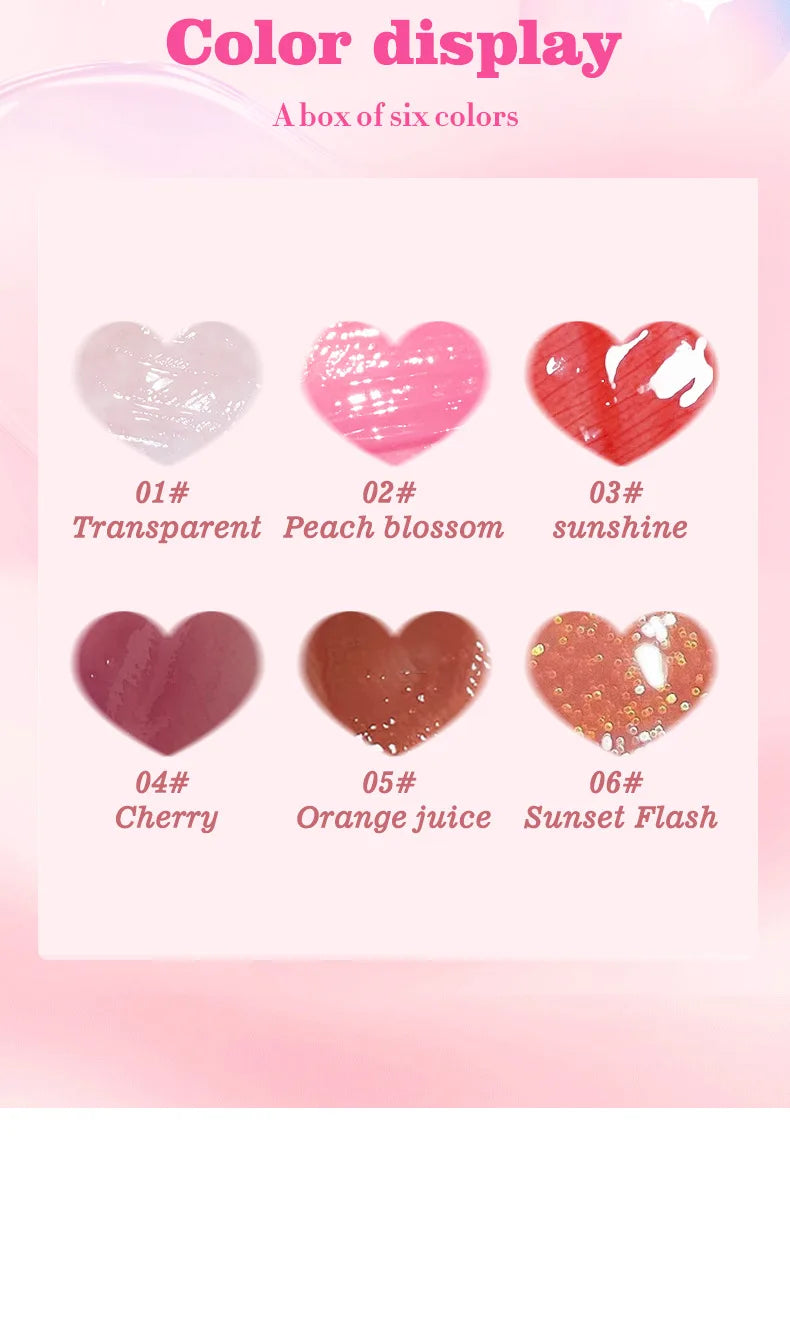 Mirror-Shine Lip Gloss – 6-Piece Set