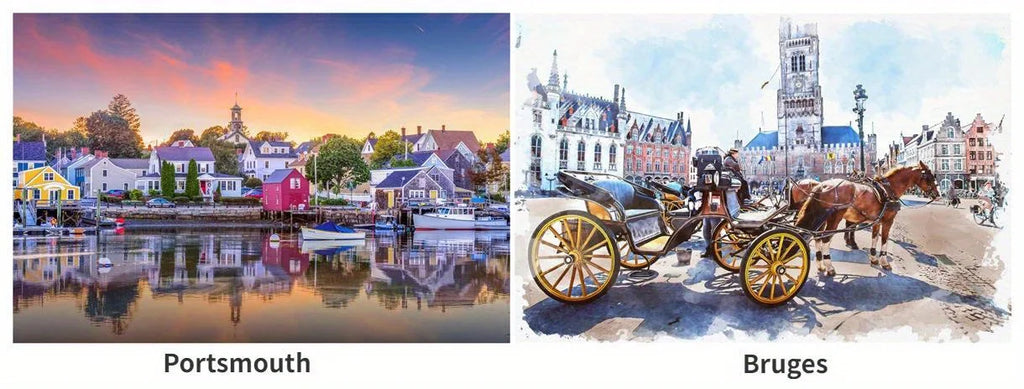 Prague Oil Painting 500-Piece Jigsaw Puzzle