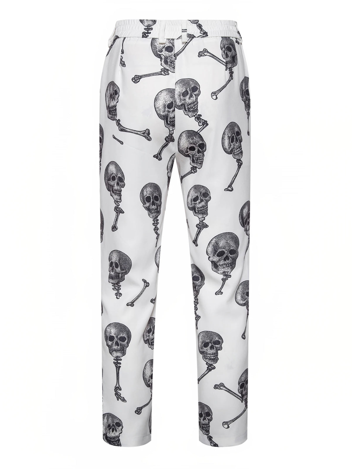 Men's Skull-Print Two-Piece Party Suit