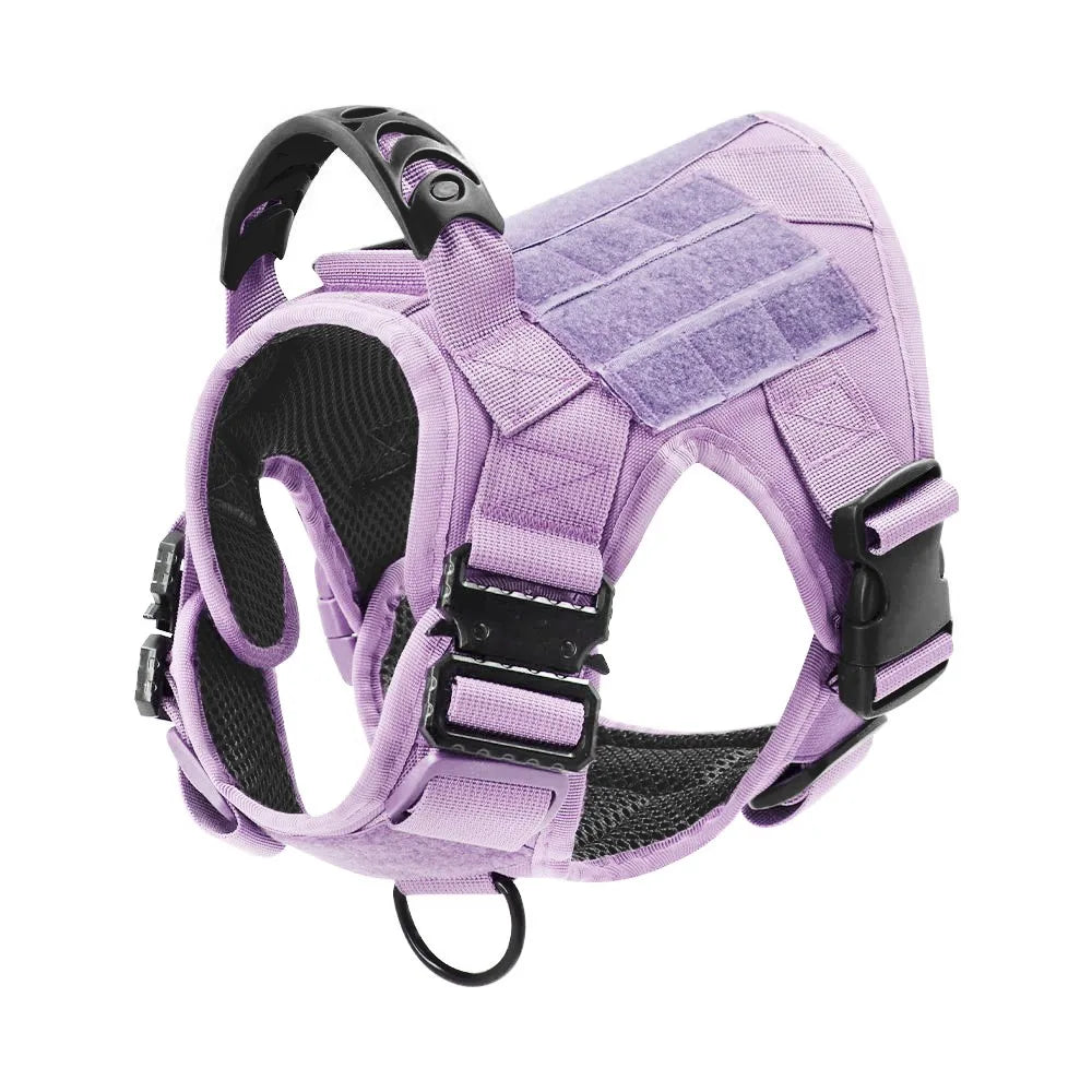 Pink Camouflage Adjustable Tactical Dog Harness