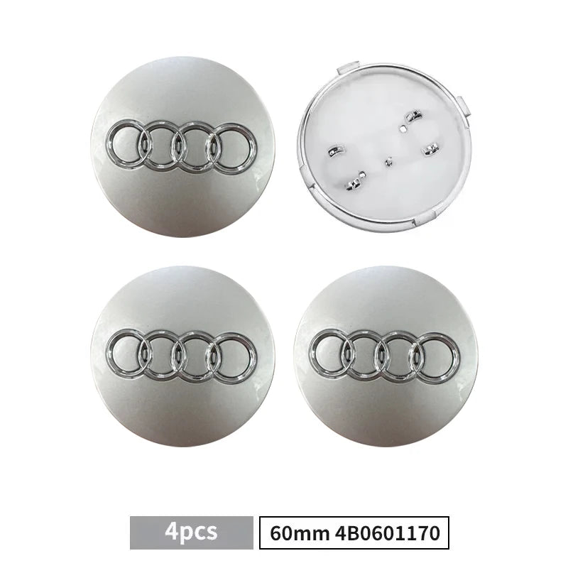 Wheel Center Caps – Set of 4, 60–69 mm Options