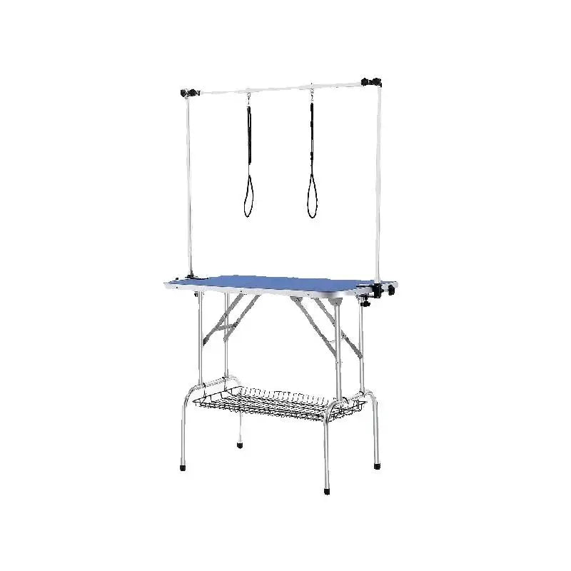 SucceBuy Folding Pet Grooming Table with Two Arms