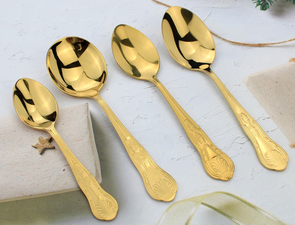 LUCF Vintage-Style Stainless Steel Flatware