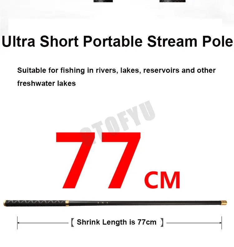Telescopic Carbon Stream Fishing Pole
