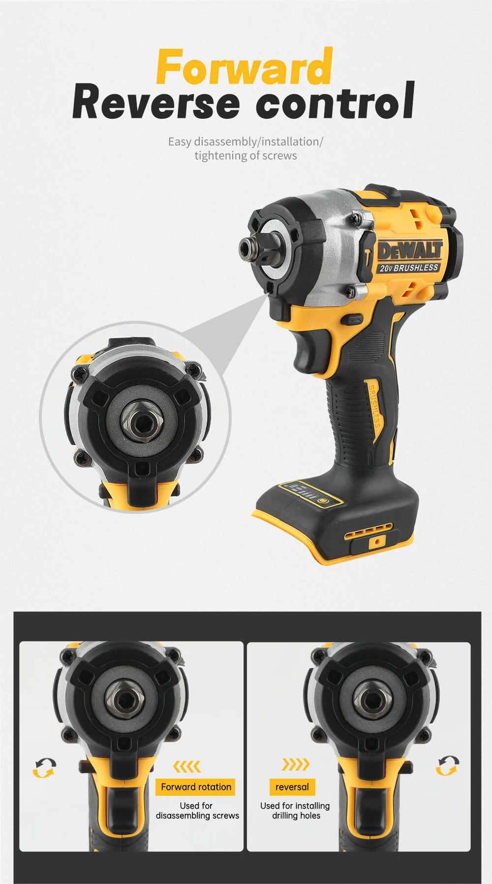 DEWALT DCF921 / DCF922 1/2-Inch Impact Wrench — Tool Only