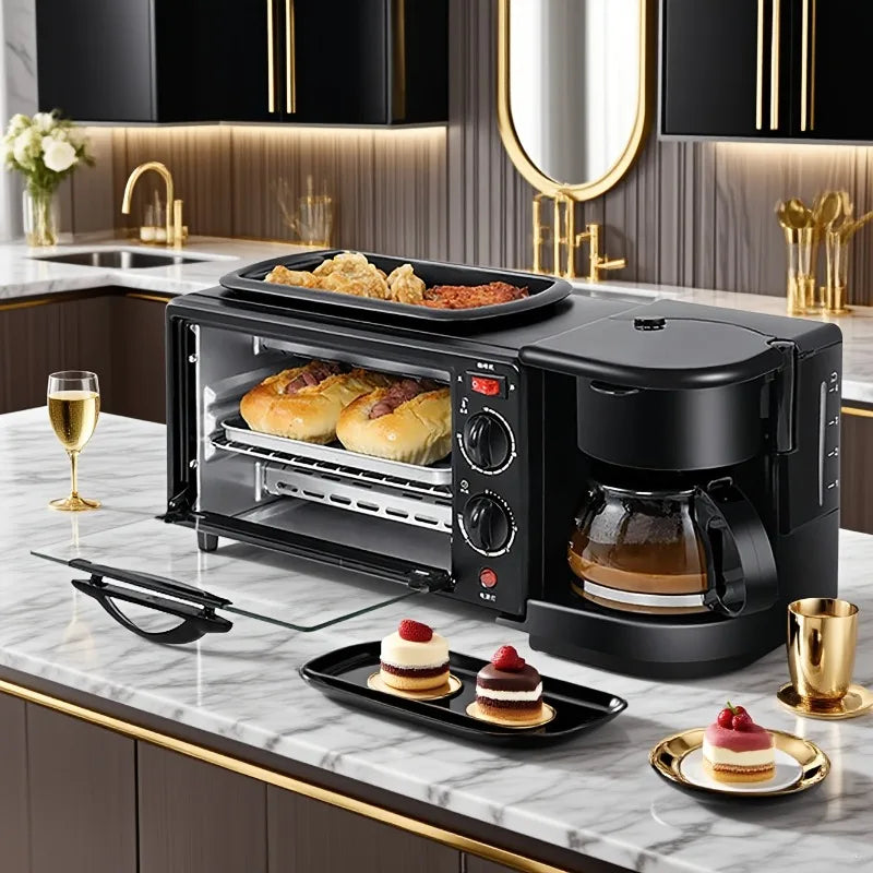 3-in-1 Countertop Breakfast Station with Timer
