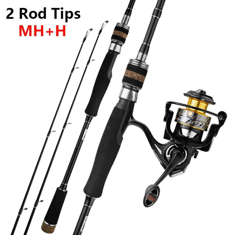 Carbon Fishing Rod with Two Tips — 2.7 or 3 m