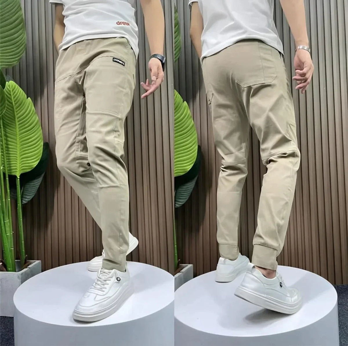 Men's Slim-Fit Cotton-Blend Jogger Pants