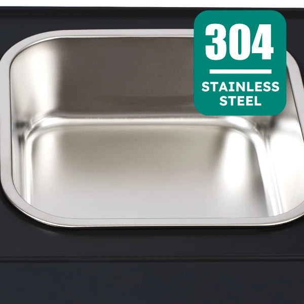 Adjustable Elevated Slow Feeder & Water Bowl Stand