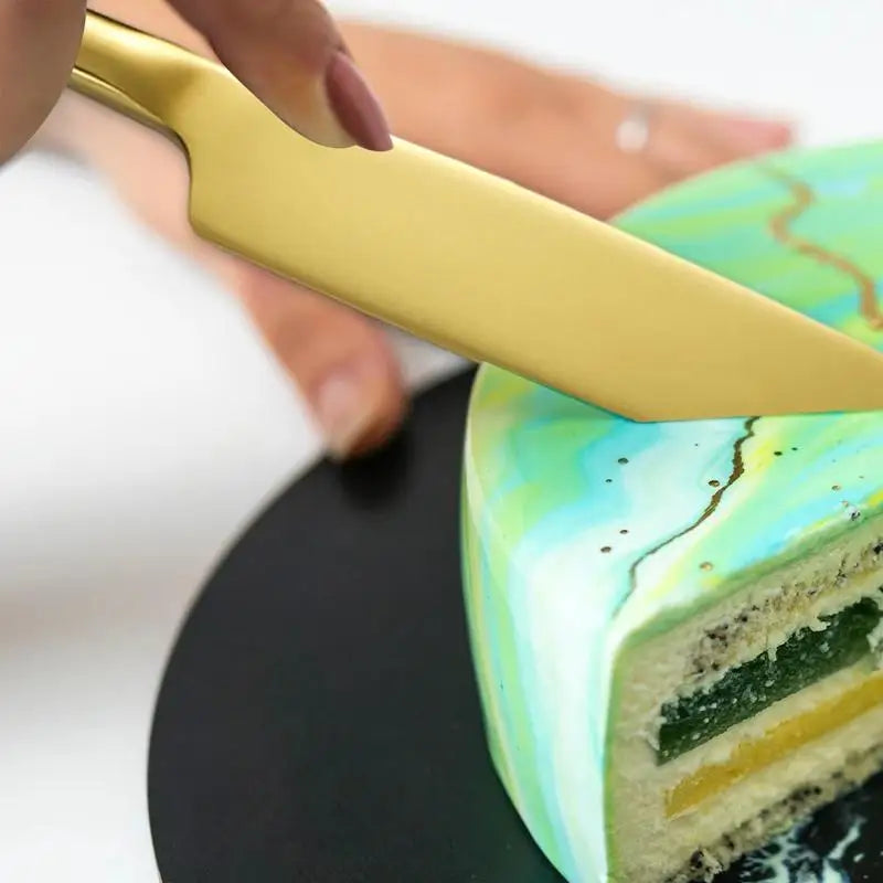 Venlohome Stainless Steel Cake Knife and Server