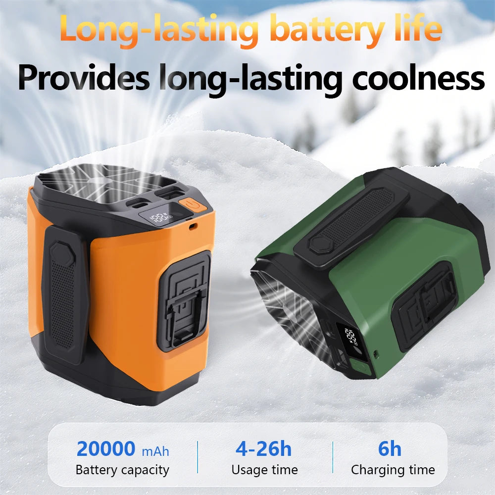 Rechargeable Clip-On Portable Fan with LED Light