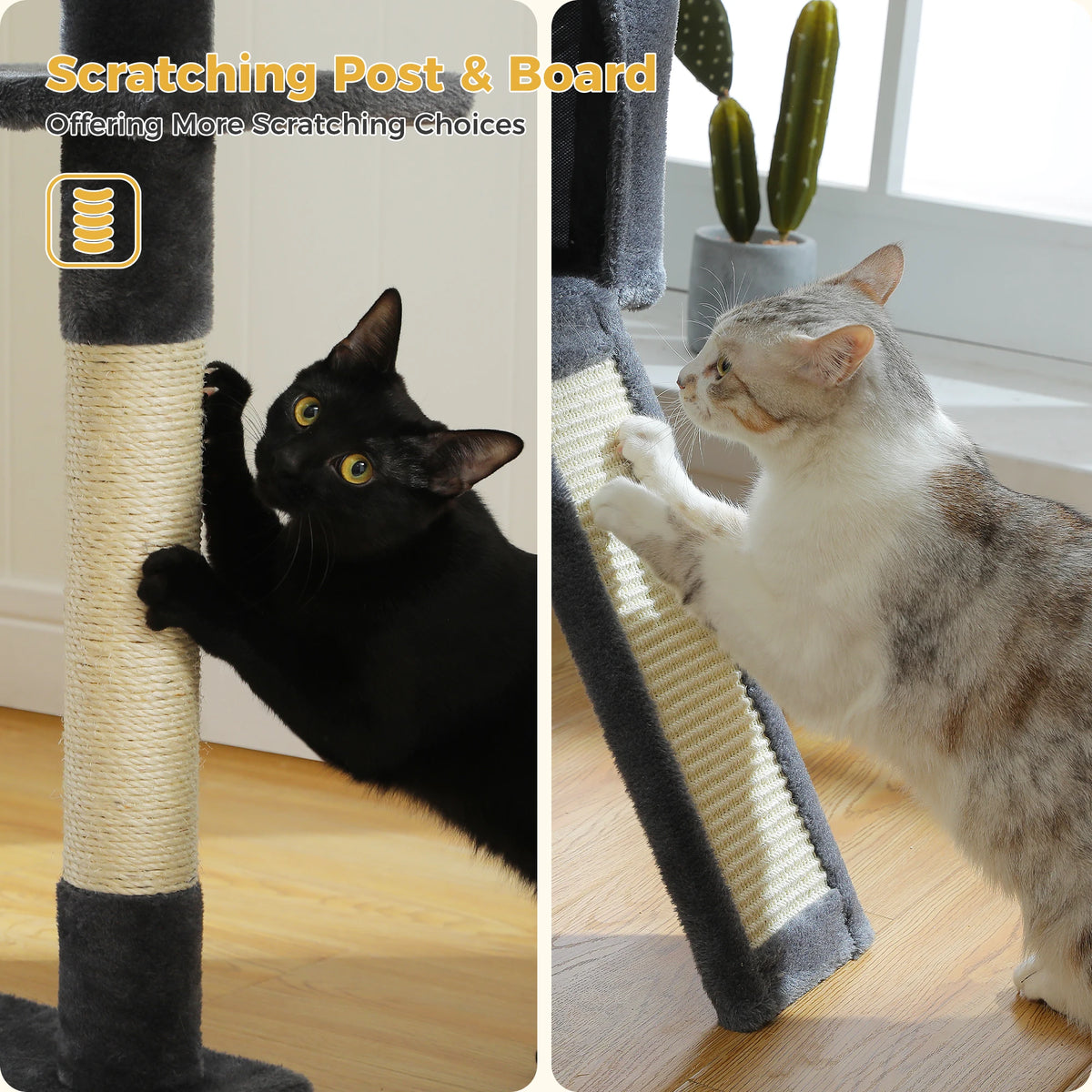 162cm Cat Tree with Sisal Posts & Hammock