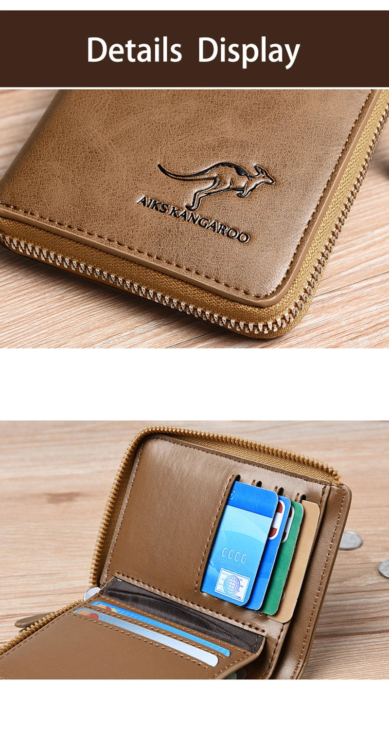 Men's Zipper Wallet & Card Holder