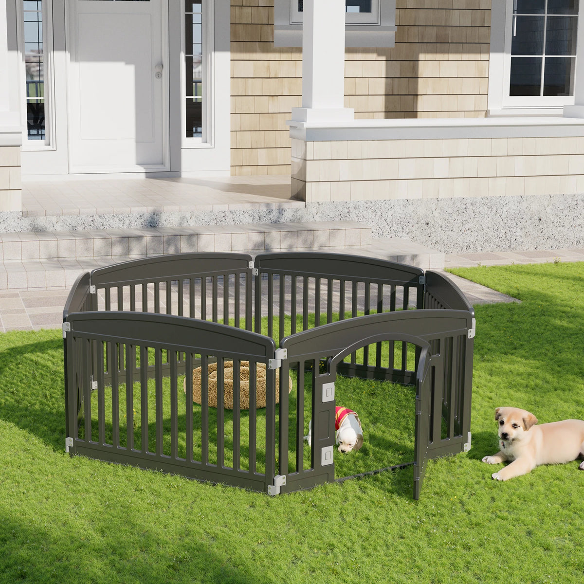JHK 24" Six-Panel Plastic Dog Playpen