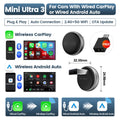 CarlinKit Mini Ultra 3 Wireless CarPlay & Android Auto Adapter