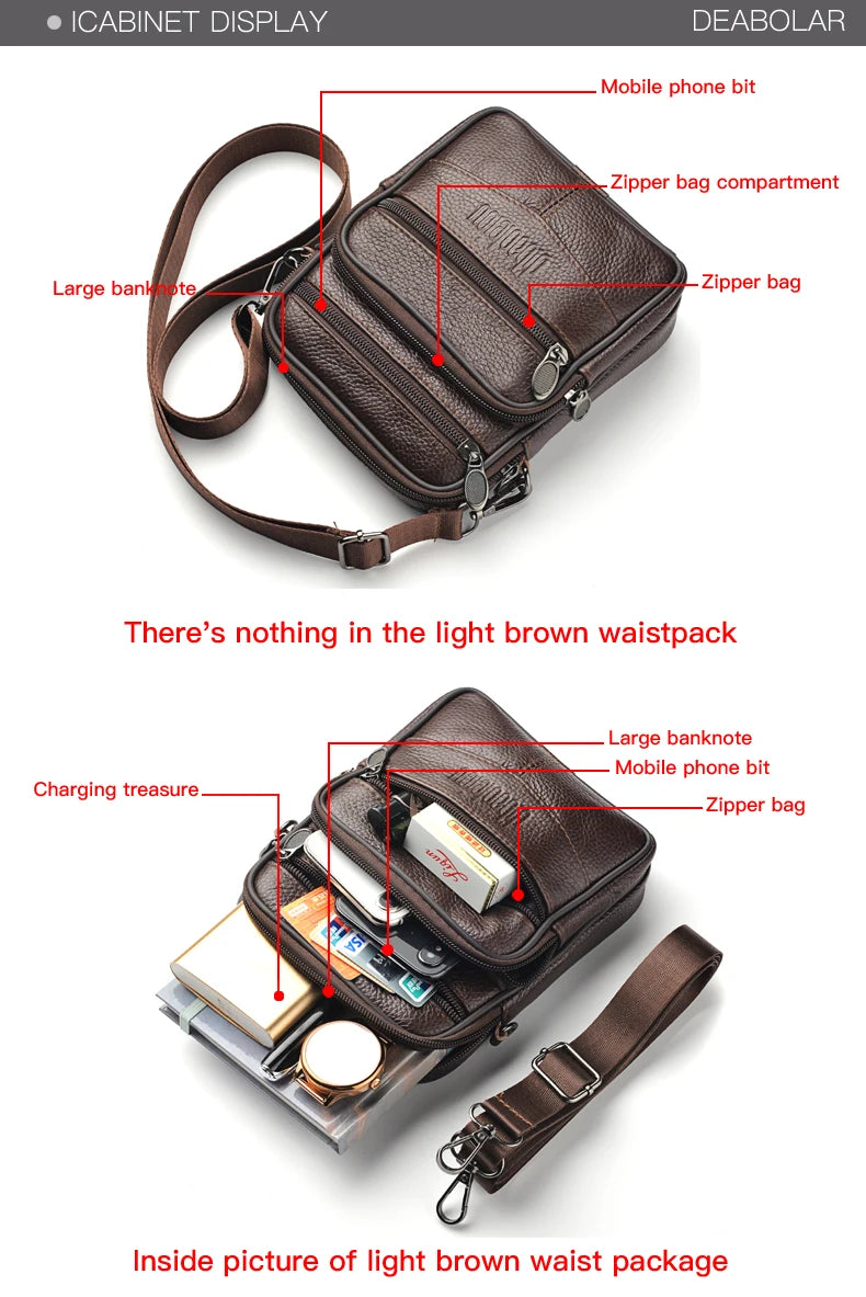 Men's Leather Crossbody Bag
