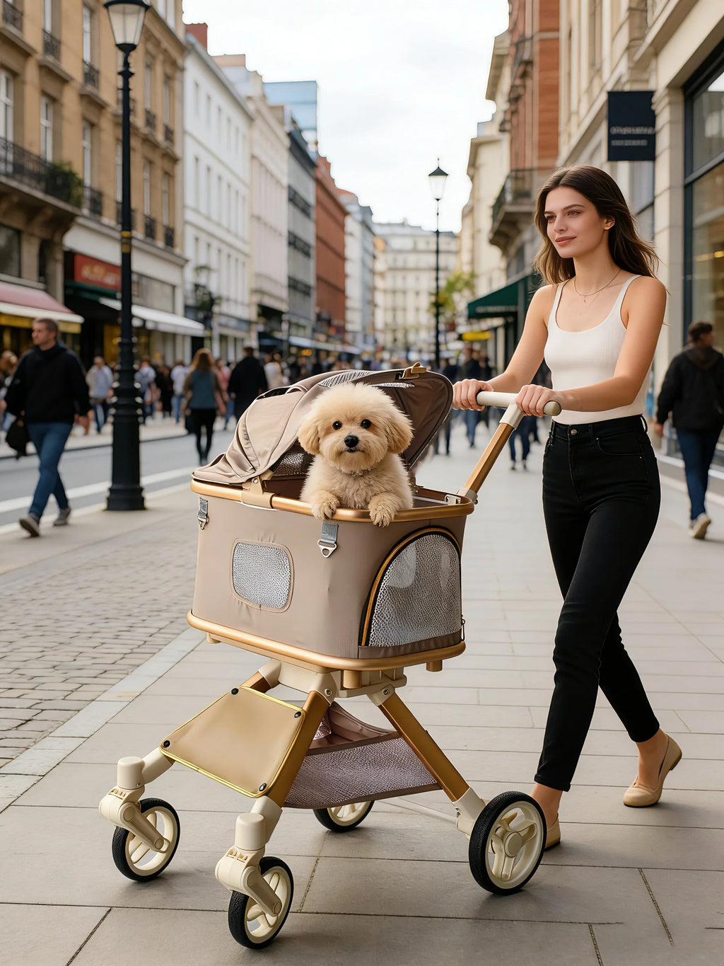 Pet Stroller for Dog & Cat, Pubby Stroller Upload to 55lbs,Dog Basket,Luxury Dog Stroller Whispering Desires Shoppe
